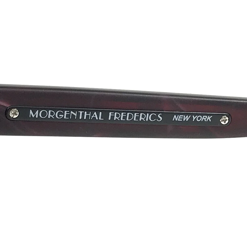 Morgenthal Frederics Sunglasses 816 GEOFF Black Purple Round w/ Purple Lenses